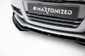 Audi TT S / TT S-Line 8J Facelift 2006-2013 Street Pro Frontläpp / Frontsplitter + Flaps Svart/Röd + Blanka Flaps Maxton Design