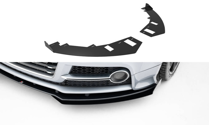 Audi TT S / TT S-Line 8J Facelift 2006-2013 Främre Splitters Maxton Design i gruppen Välj bilmodell / Audi / TT (8J) 2006-2014 & TT (8S) 2014+ / Styling hos DDESIGN Scandinavia AB (AUTT2SLINECNC-FSF1G)