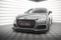 Audi TT S / S-Line 8S 2014- 2018 Street Pro Frontläpp / Frontsplitter + Flaps Svart/Röd + Blanka Flaps Maxton Design