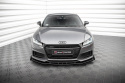 Audi TT S / S-Line 8S 2014- 2018 Street Pro Frontläpp / Frontsplitter + Flaps Svart/Röd + Blanka Flaps Maxton Design