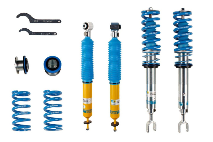Bilstein B16 ställbart chassi justerbart i höjd samt tryck 48-105958 Audi S4 8E2, B6 Sedan S4 Fram/Bakaxelvikt 1250kg / 1170kg i gruppen Välj bilmodell hos DDESIGN Scandinavia AB (BIL-48-105958)
