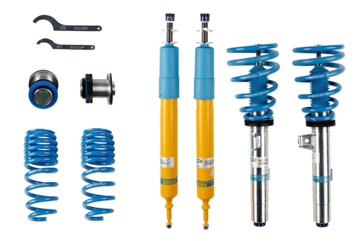 Bilstein B16 ställbart chassi justerbart i höjd samt tryck 48-131636 BMW 1 serie Sedan/Coupe/Cabrio Fram/Bakaxelvikt 1020kg / 1200kg i gruppen Välj bilmodell hos DDESIGN Scandinavia AB (BIL-48-131636)