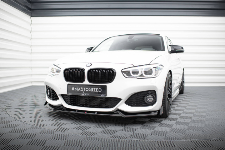 BMW 1-Serie F20/F21 M-Sport LCI 2015-2019 Frontsplitter V.5 + Splitters Maxton Design i gruppen Välj bilmodell / BMW / 1-serie 2-serie (F20-F23) 2011-2019 / Styling / Frontläppar hos DDESIGN Scandinavia AB (BM-1-F20F-M-FD5G-FSF1B)