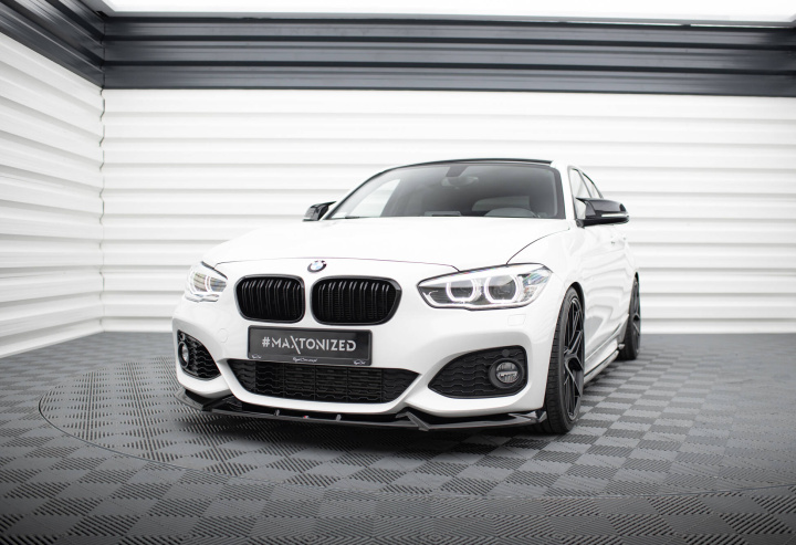 BMW 1-Serie F20/F21 M-Sport LCI 2015-2019 Frontsplitter V.5 Maxton Design i gruppen Välj bilmodell / BMW / 1-serie 2-serie (F20-F23) 2011-2019 / Styling / Frontläppar hos DDESIGN Scandinavia AB (BM-1-F20F-M-FD5G)