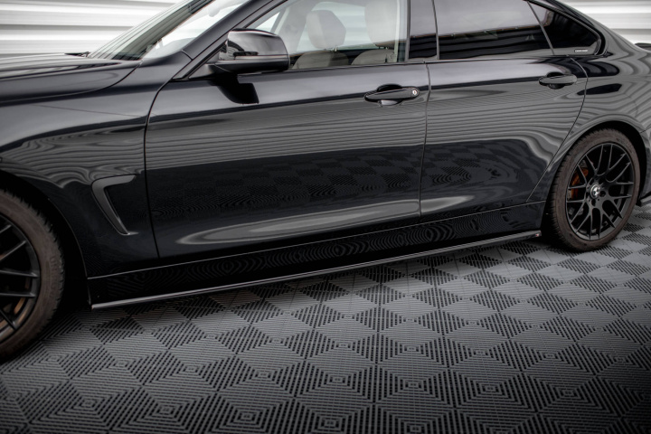 BMW 4 Gran Coupe F36 2014-2017 Sidoextensions V.1 Maxton Design i gruppen Välj bilmodell / BMW / 3-serie-4-serie (F30-F36) 11-19 / Styling / Frontläppar hos DDESIGN Scandinavia AB (BM-4-F36-GC-SD1G)