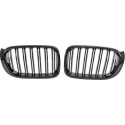 BMW X3 F25 14-18 Dubbelribbad Blanksvart Sportgrill / Njurar Sport-Look