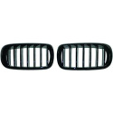 BMW X5/X6 F15/F16 13-19 Enkelribbad Blanksvart Sportgrill Performance-Look