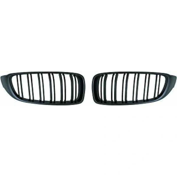 BMW 4-Serie F32/F33/F36 13-21 Dubbelribbad Mattsvart Sportgrill / Njurar Sport-Look i gruppen Välj bilmodell / BMW / 3-serie-4-serie (F30-F36) 11-19 / Styling / Grill hos DDESIGN Scandinavia AB (BM117002)