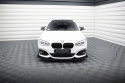 BMW 1 F20 M-Pack Facelift / M140i 2015-2019 Street Pro Frontläpp / Frontsplitter V.3 + Flaps for Svart/Röd + Blanka Flaps Maxton Design