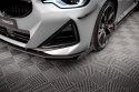 BMW 2 Coupe M-Pack / M240i G42 2021- Street Pro Frontläpp / Frontsplitter + Flaps Svart/Röd + Blanka Flaps Maxton Design