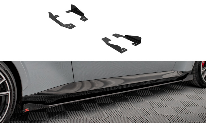 BMW 2 Coupe M-Pack / M240I G42 Add-On Splitters Maxton Design i gruppen Välj bilmodell / BMW / 2-serie (G42) 2022+ hos DDESIGN Scandinavia AB (BM242MPACKCNC-SF1G)