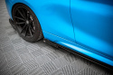 BMW M2 F87 2016-2020 Street Pro Sidoextensions + Flaps Svart/Röd + Blanka Flaps Maxton Design