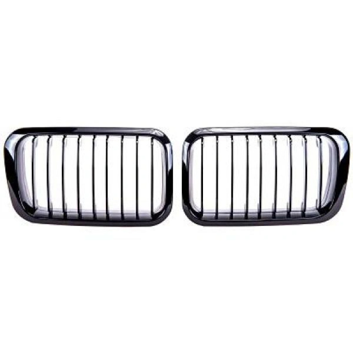 BMW 3-Serie E36 1991-1996 Enkelribbad Blanksvart Sportgrill / Njurar i gruppen Välj bilmodell / BMW / 3-serie (E36) 1990-2000 / Styling / Grill hos DDESIGN Scandinavia AB (BM301001)
