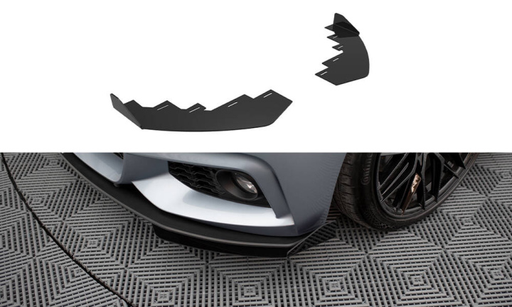 BMW 4-Serie Coupe / Gran Coupe / Cabrio M-Sport F32 / F36 / F33 2013-2020 Främre Splitters Maxton Design i gruppen Välj bilmodell / BMW / 3-serie-4-serie (F30-F36) 11-19 / Styling hos DDESIGN Scandinavia AB (BM4F32MPACKCNC-FSF1G)