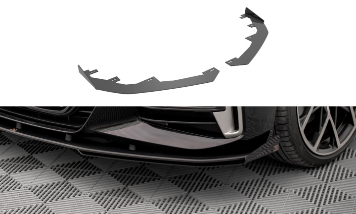 BMW 4 M-Pack G22 2020+ Add-On Splitters Maxton Design i gruppen Välj bilmodell / BMW / 3-serie-4-serie (G20-G26) 19+ / Styling / Frontläppar hos DDESIGN Scandinavia AB (BM4G22MPACKCNC-FSF1G)