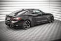 BMW 4 M-Pack / M440i G22 / G23 / G22 Facelift / G23 Facelift 2020-2024 Street Pro Sidoextensions + Flaps Svart/Röd + Blanka Flaps Maxton Design