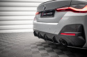 BMW 4 Gran Coupe M-Pack G26 2021- Street Pro Bakre Diffuser Svart/Röd Maxton Design