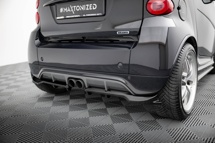 Brabus Smart Fortwo C451 Facelift 2012-2014 Bakre Splitter (Med Splitters) Maxton Design i gruppen Välj bilmodell / Smart Fortwo Forfour Roadster Formore hos DDESIGN Scandinavia AB (BR-SM-FT-451-RSD1GRD1G)
