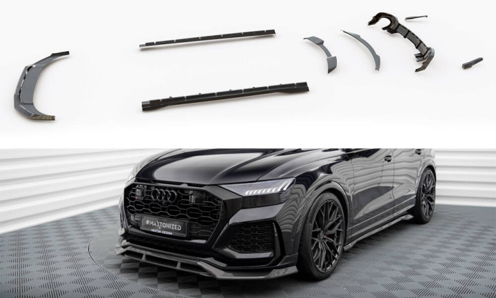 Audi RSQ8 Mk1 2019- Kolfiber Komplett Splitterkit Maxton Design i gruppen Välj bilmodell / Audi / Q8 - SQ8 - RS Q8 2018+ hos DDESIGN Scandinavia AB (CF-AU-RSQ8-1-SET)