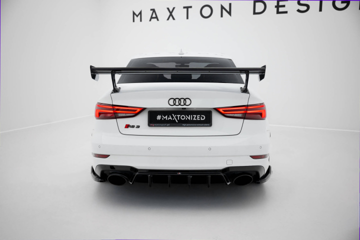 Audi A3 / A3 S-Line / S3 / RS3 Sedan 8V / 8V Facelift 2013-2016 Kolfibervinge med Bred Infästning Maxton Design i gruppen Välj bilmodell / Audi / A3 - S3 - RS3 (8V) 2012-2019 / Styling hos DDESIGN Scandinavia AB (CF-AU-S3-8VSWING5EXT245P)