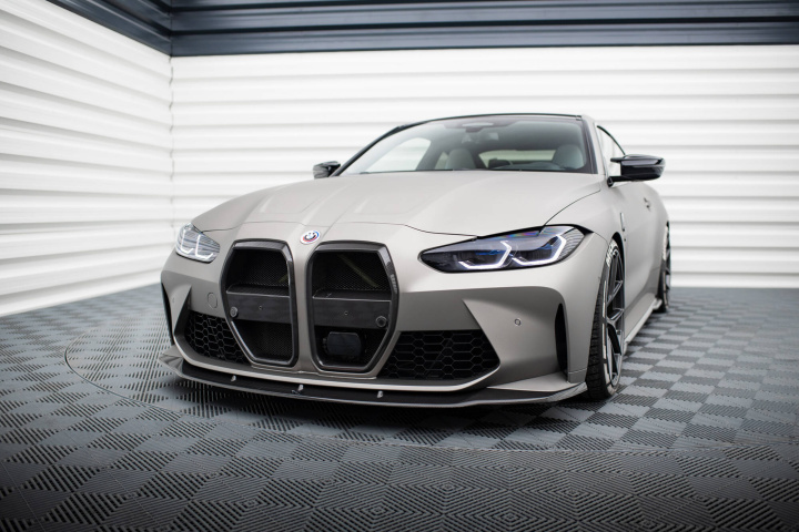 BMW M4 G82 / M3 G80 / G81 2021+ Kolfiber Frontsplitter V.3 Maxton Design i gruppen Välj bilmodell / BMW / M4 4-serie (G82) 2021+ hos DDESIGN Scandinavia AB (CF-BM-4-G82-M-FD2-2-245-P)