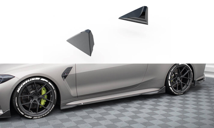BMW M4 G82 / G82 Facelift 2021-2024 Kolfiber Sidosplitters Maxton Design i gruppen Välj bilmodell / BMW / M4 4-serie (G82) 2021+ hos DDESIGN Scandinavia AB (CF-BM-4-G82-M-SF1-245-P)