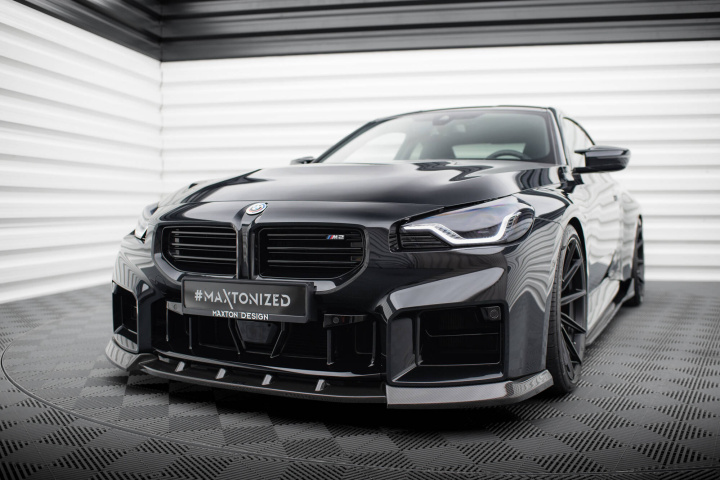 BMW M2 G87 2023+ Kolfiber Frontläpp / Frontsplitter V.2 Maxton Design i gruppen Välj bilmodell / BMW / M2 2-Serie (G87) 2023+ hos DDESIGN Scandinavia AB (CF-BM-M2-G87-FD3-245-P)