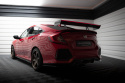 Honda Civic SI Mk10 2017-2019 Kolfibervinge med Swan Neck-Infästning och LED-Ljus Maxton Design