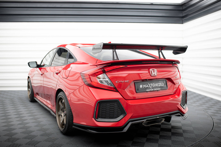 Honda Civic SI Mk10 2017-2019 Kolfibervinge med Swan Neck-Infästning Maxton Design i gruppen Välj bilmodell / Honda / Civic FC - FK Standard 16-21 / Styling hos DDESIGN Scandinavia AB (CFHOCI10SIWING5UPP245P)