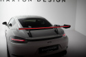 Porsche 718 Cayman 2016+ Kolfibervinge med Swan Neck-Infästning V.2 med LED-Ljus Maxton Design