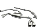 Audi TT 1.8 & 2.0 TFSI(Mk2) (2WD) Quad Exit T/Ps 07-11 Turboback-sportavgassystem (Med De-Cat) Cobra Sport