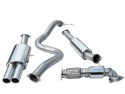 Ford Fiesta Mk7 ST180 & ST200 13- Turboback-sportavgassystem (Med Sportkatalysator & Ljuddämpat) Dubbla utblås Cobra Sport