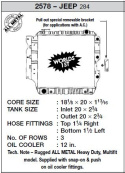 87-04 Jeep Wrangler (HD) - 3 Radig Kylare CSF Radiators