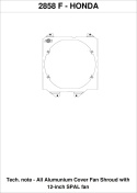 Civic 92-00 Aluminum Kylarkåpa med 12” SPAL-Fläkt CSF Radiators