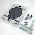 Universal Drag Race- / Truck-Kylare 368x254x91mm med 9” SPAL-Fläkt CSF Radiators