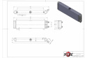 Universal Dual-Pass Oljekylare AN10-Anslutningar 550x127x57 CSF Radiators