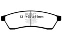 DP1751 Ultimax2 Bakre Bromsbelägg (Gata) EBC Brakes