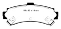 DP21067 Greenstuff Bakre Bromsbelägg (Gata) EBC Brakes