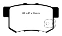DP21193 Greenstuff Bakre Bromsbelägg (Gata) EBC Brakes