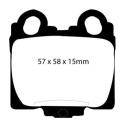 DP21224 Greenstuff Bakre Bromsbelägg (Gata) EBC Brakes
