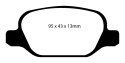 DP21338 Greenstuff Bakre Bromsbelägg (Gata) EBC Brakes