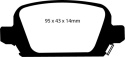 DP21410 Greenstuff Bakre Bromsbelägg (Gata) EBC Brakes