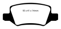 DP21438 Greenstuff Bakre Bromsbelägg (Gata) EBC Brakes