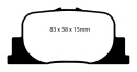 DP21456 Greenstuff Bakre Bromsbelägg (Gata) EBC Brakes