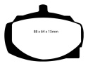 DP2161 Greenstuff Främre Bromsbelägg (Street) EBC Brakes