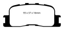 DP21716 Greenstuff Bakre Bromsbelägg (Gata) EBC Brakes