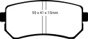 DP21769 Greenstuff Bakre Bromsbelägg (Gata) EBC Brakes