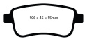 DP22025 Greenstuff Bakre Bromsbelägg (Gata) EBC Brakes