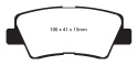 DP22031 Greenstuff Bakre Bromsbelägg (Gata) EBC Brakes