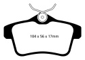DP22053 Greenstuff Bakre Bromsbelägg (Gata) EBC Brakes